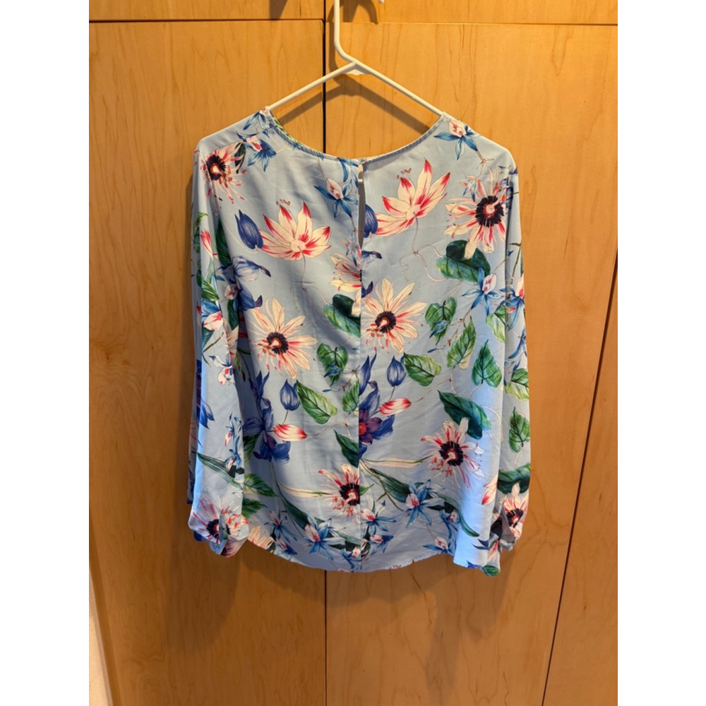Women's H&M Floral Blouse Size 10 Blue - Picture 1 of 5